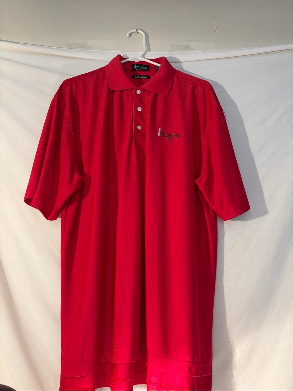 Driway Red Short-Sleeve Polo Shirt w/logo of Country Club size large